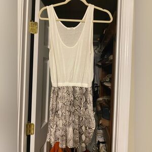 White and Snake Print romper